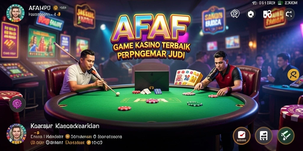 Screenshot utama AFAF menampilkan gameplay Kasino yang mendebarkan.