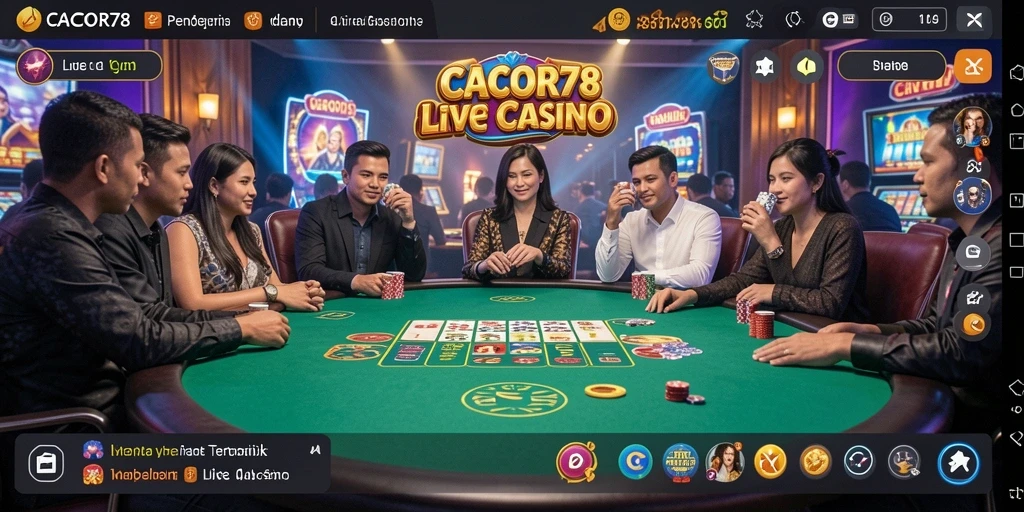 Tampilan gameplay Live Casino yang mendebarkan dan interaktif.