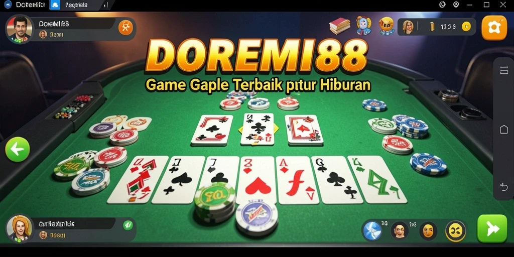 Screenshot gameplay DOREMI88 dengan suasana Gaple yang seru.