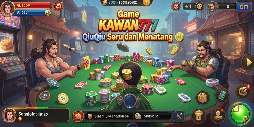 Screenshot KAWAN777 menampilkan gameplay QiuQiu yang seru.