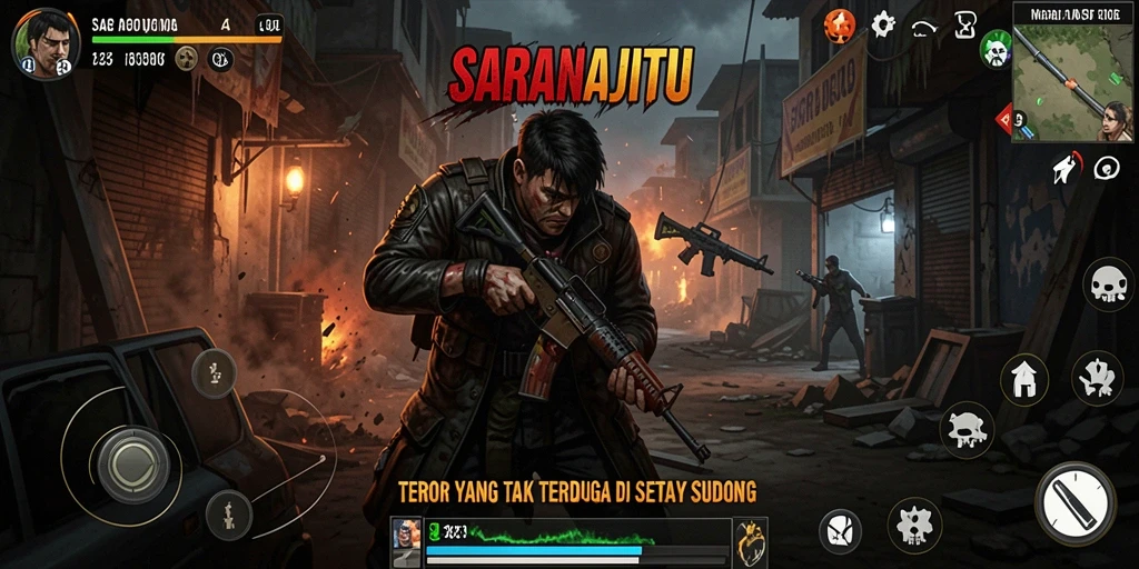 Tangkapan layar menampilkan gameplay menyeramkan dari SARANAJITU.