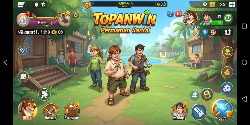 Screenshot utama TOPANWIN menampilkan gameplay yang seru dan menenangkan.