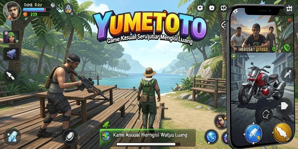 Tampilan gameplay YUMETOTO yang menarik dan penuh warna.